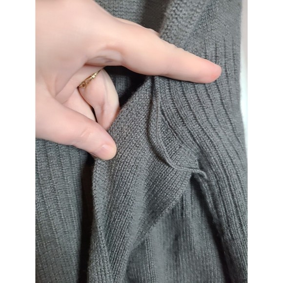 Ann Taylor Grey Cashmere Tie Waist Sweater Womens Large - Picture 5 of 6